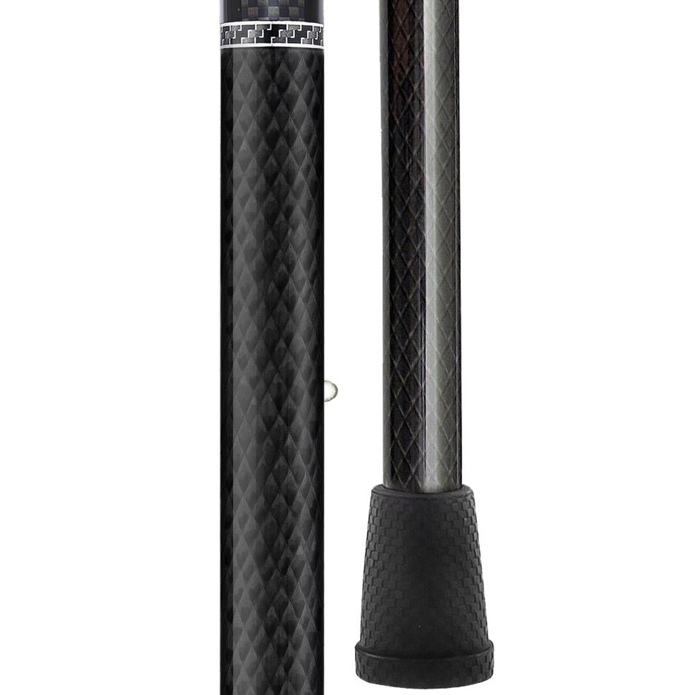 Carbon Canes Black Triple Wound Carbon Fiber Mini Folding & Adjustable Fritz Walking Cane