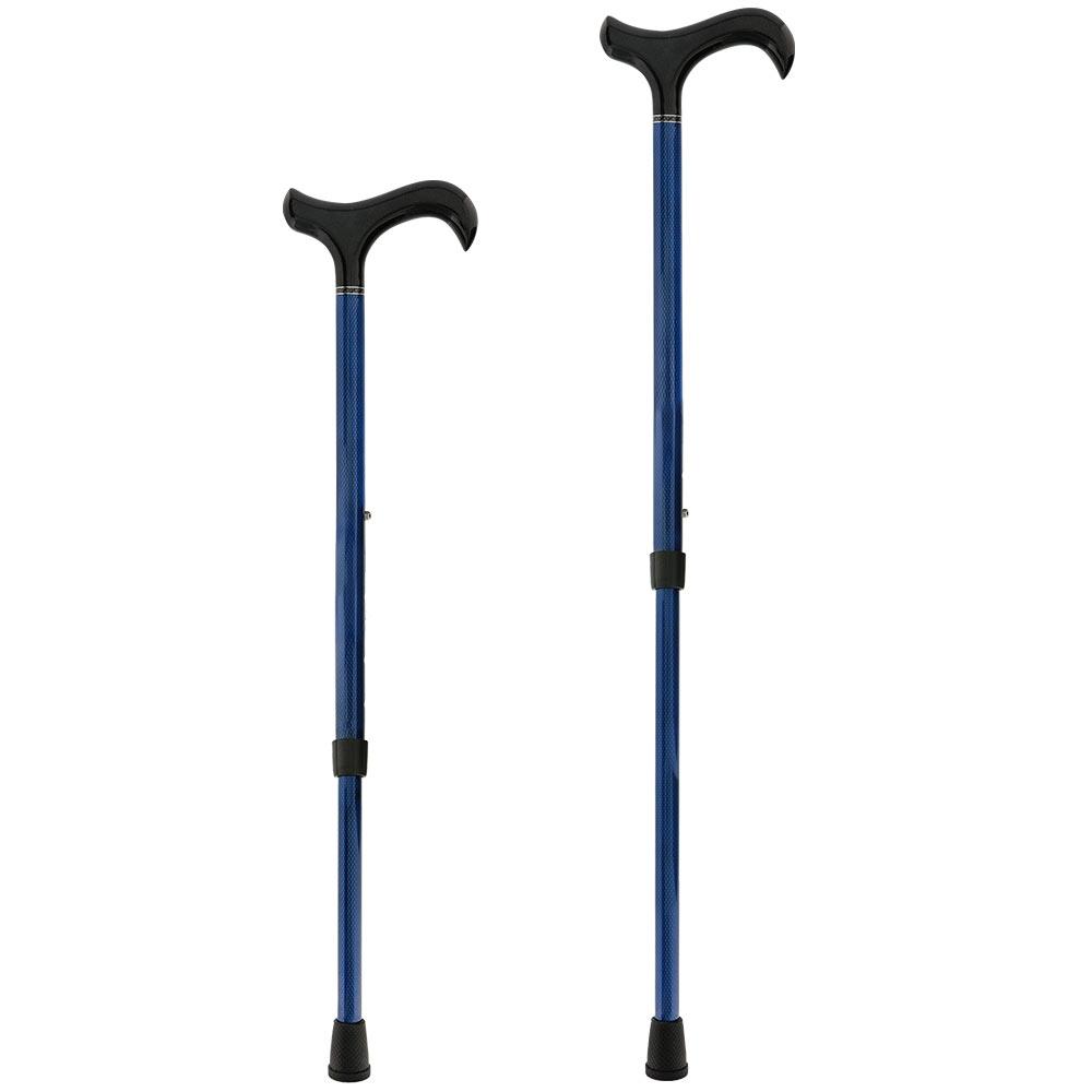 Carbon Canes Blue Mesh Adjustable Derby Handle Carbon Fiber Walking Cane