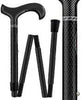 Carbon Canes Extra Tall Black Folding Carbon Fiber Derby Walking Cane With Adjustable Folding Carbon Fiber Shaft