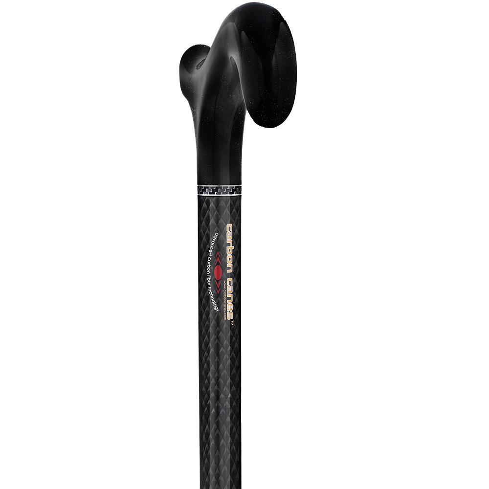 Carbon Canes Folding Triple Wound Carbon Fiber Black Derby 2-piece Walking Cane