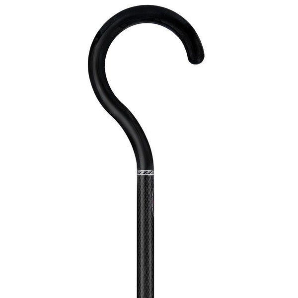 Folding Triple Wound Carbon Fiber Black Tourist 2piece Walking