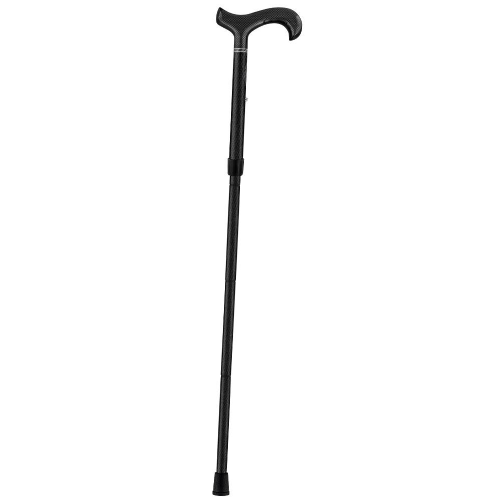 Carbon Canes Mesh Carbon Black Folding Adjustable Walking Cane