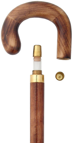 Classic Canes Beechwood Brandy/Smuggler Tourist Walking Cane with Beechwood Shaft and Brass Collar