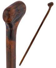 Classic Canes Cherry Stained Blackthorn Knob Handle Walking Stick - Reduced & Polished