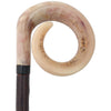 Classic Canes Curly Rams horn Handle Hiking Staff With Blackthorn wood Shaft