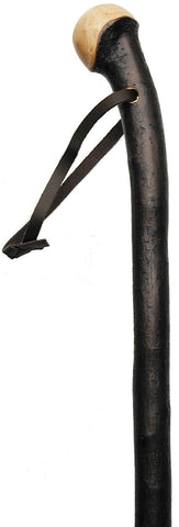 Classic Canes Extra-Long Blackthorn Root Knob Handle Walking Cane w/ Leather Strap
