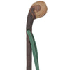 Classic Canes Root Knobbed Blackthorn Walking Staff w/ Irish Green Strap