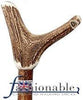 Classic Canes Staghorn Thumbstick Hiking Staff With Whistle-Hazel Shaft