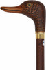 Comoys Duck Head Walking Cane With Beechwood Shaft and Brass Collar