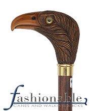 Comoys Eagle Head Walking Stick w/ Beechwood Shaft and Brass Collar