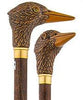 Comoys Long Beak Bird Head Walking Cane w/ Brown Beechwood Shaft and Brass Collar