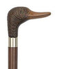 Comoys Brown Mallard Duck Head-talian Handle Cane w/ Custom Shaft and Collar