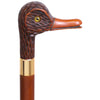 Comoys Feathered Duck Imitation Wood Handle Cane Italian Handle w/ Custom Shaft & Collar