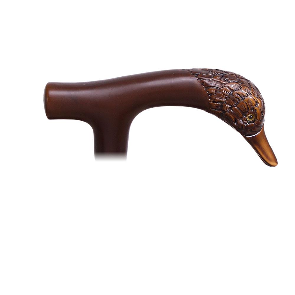 Comoys Fritz Duck Imitation Wood Handle Cane Italian Handle w/ Custom Shaft & Collar