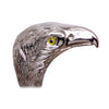 Comoys Hawk Bird of Prey Nickel Plated Italian Handle Cane w/ Custom Shaft & Collar