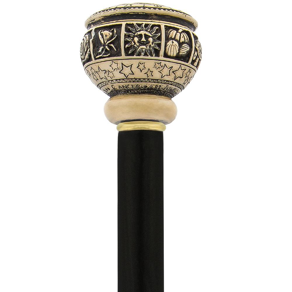 Comoys Comoys Astrological Cancer Handle Walking Cane w/ Custom Shaft and Collar
