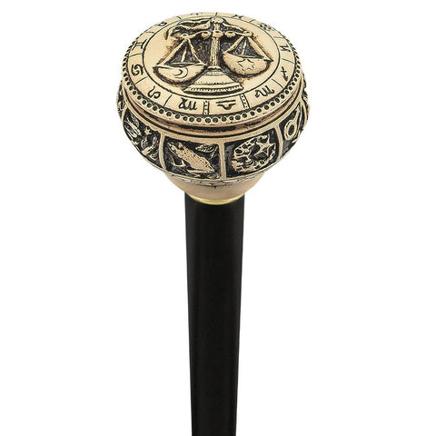 Comoys Comoys Astrological Libra Handle Walking Cane w/ Custom Shaft and Collar