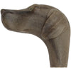 Comoys Brown Labrador Head-Italian Handle Cane w/ Custom Shaft and Collar