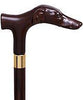 Comoys Fritz Greyhound Faux Wood Italian Handle Cane w/ Custom Shaft & Collar