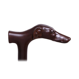 Comoys Fritz Greyhound Faux Wood Italian Handle Cane w/ Custom Shaft & Collar