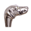 Comoys Labrador Nickel Plated Handle Cane Italian Handle w/ Custom Shaft & Collar