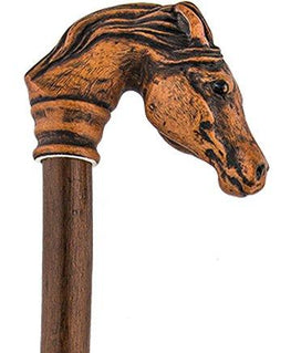 Comoys Horse's Mane Walking Cane With Brown Chestnut Wood Shaft