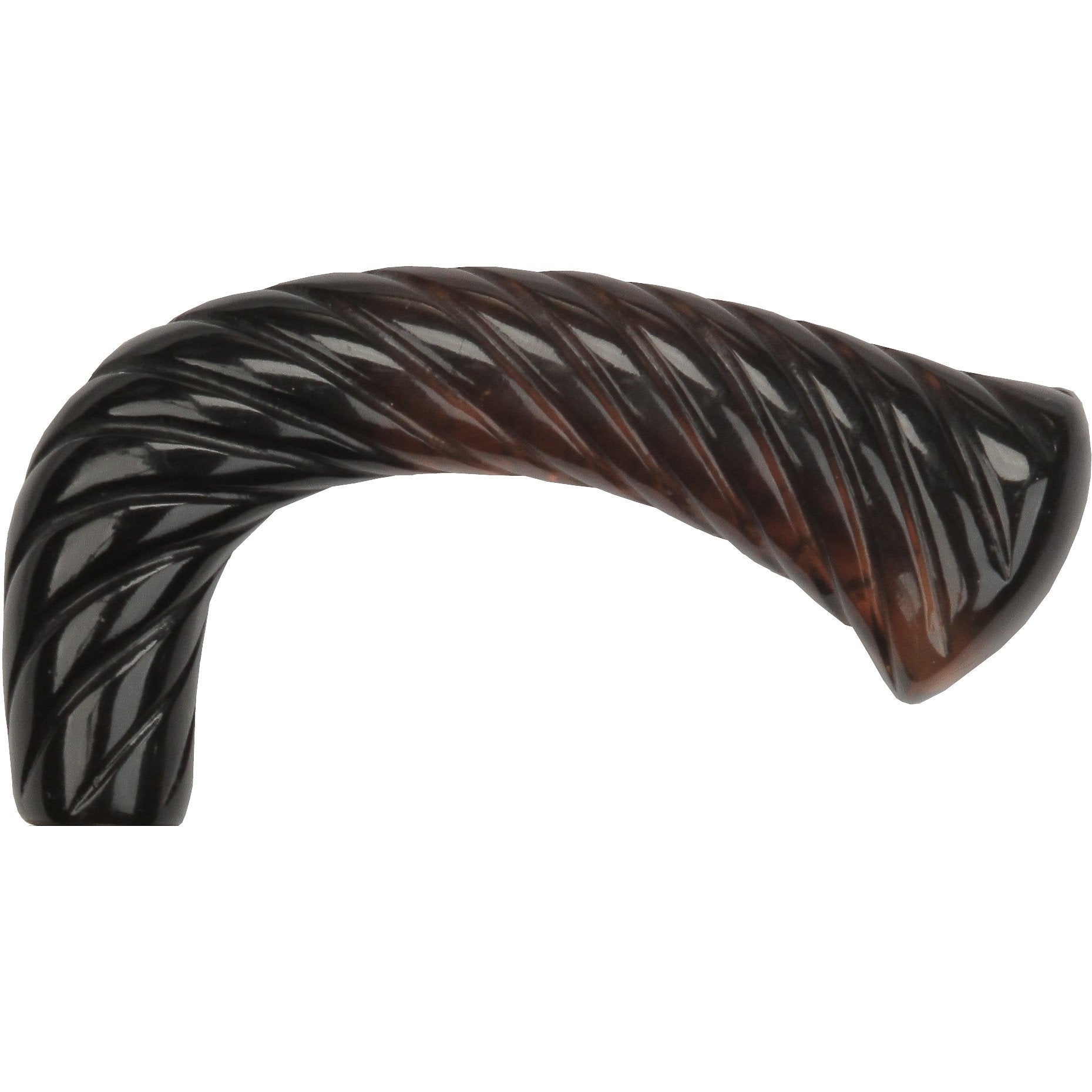 Comoys Elegant Opera Shaped Twist Handle-Italian Handle Cane w/ Custom Shaft and Collar