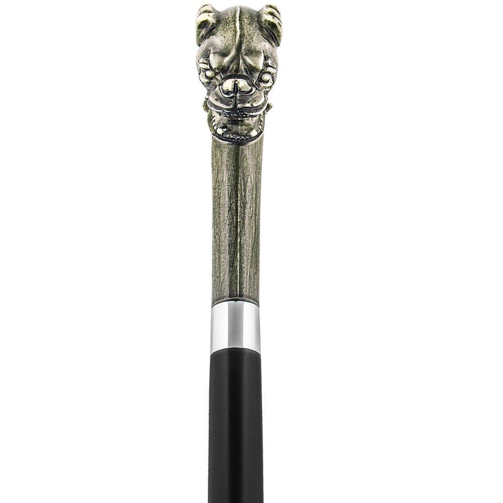 Comoys Grey Gargoyle Imitation Stone Tourist Walking Cane - Italian Handle w/ Custom Shaft and Collar