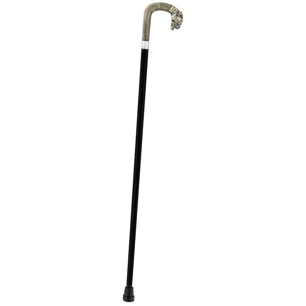 Comoys Grey Gargoyle Imitation Stone Tourist Walking Cane - Italian Handle w/ Custom Shaft and Collar