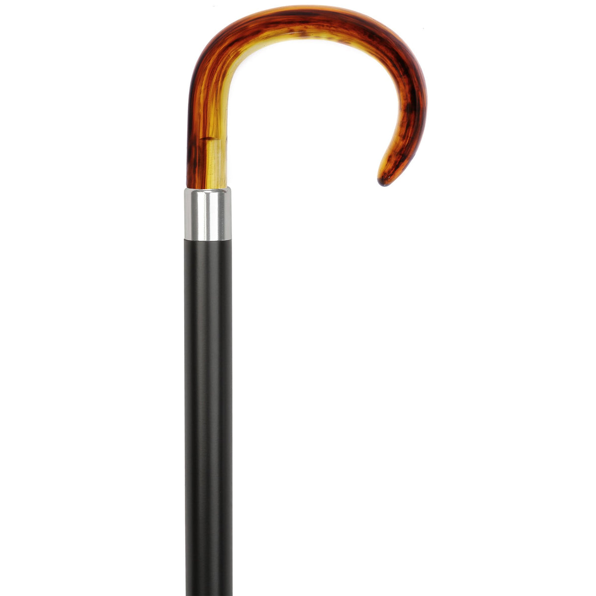 Comoys Smooth Tourist Handle Cane w/ Tortoise-Italian Handle w/ Custom Shaft and Collar