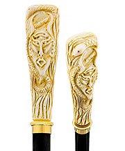Comoys Mythical Devil of Whispers Walking Cane with Black Beechwood Shaft