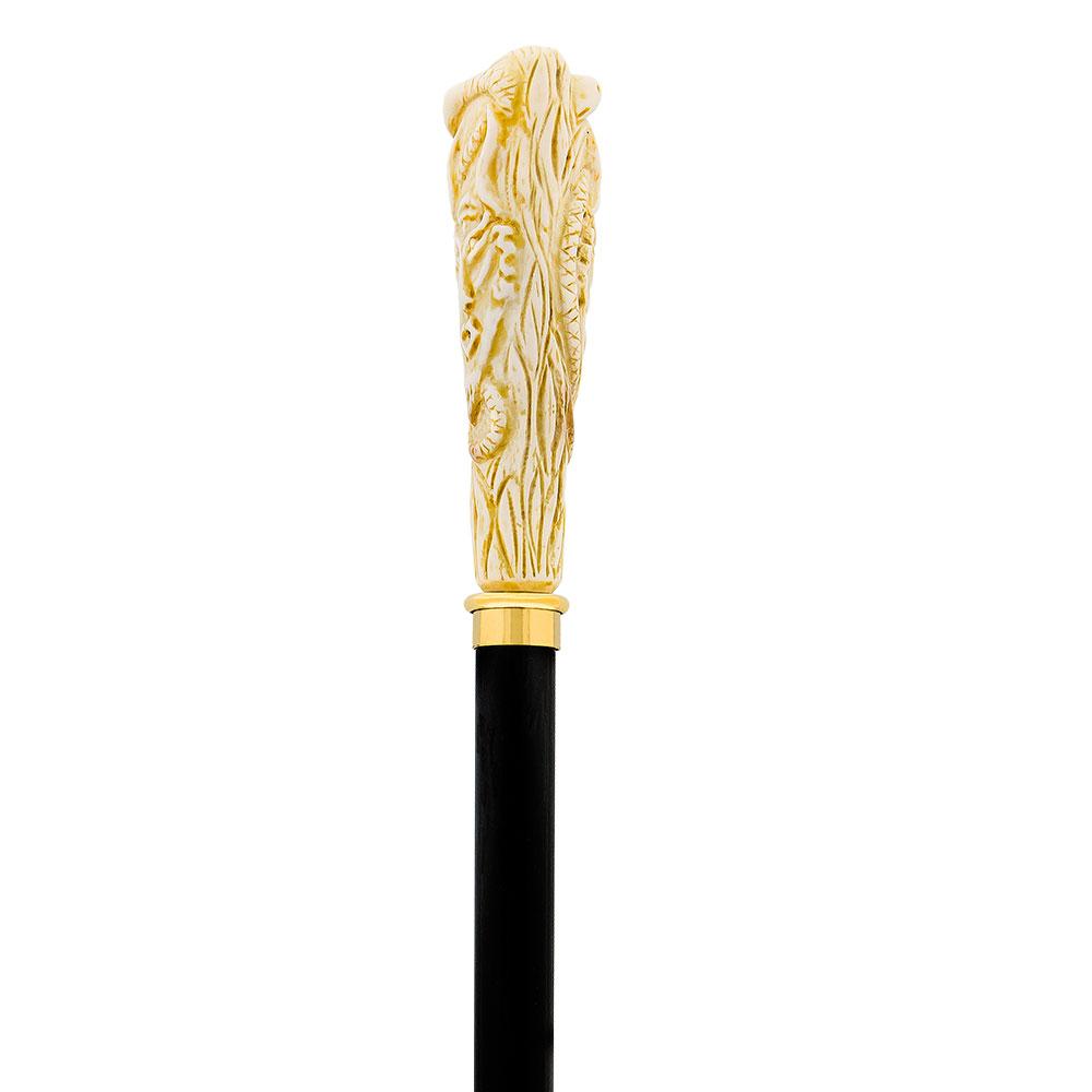 Comoys Mythical Devil of Whispers Walking Cane with Black Beechwood Shaft