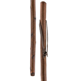 Comoys Chestnut Wood Walking Staff with Brown Leather Strap