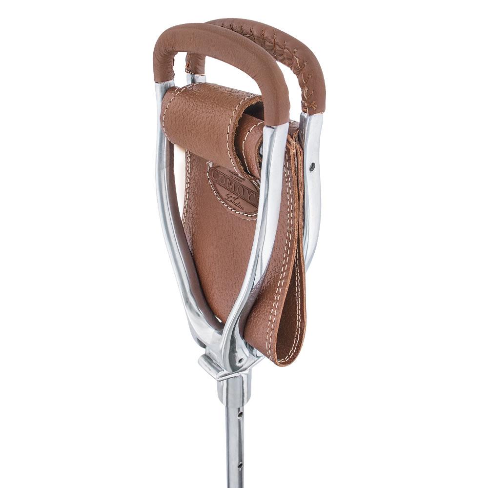 Comoys Genuine Leather Adjustable Cane Hammock Chair w/ Carry Bag - Black Shaft