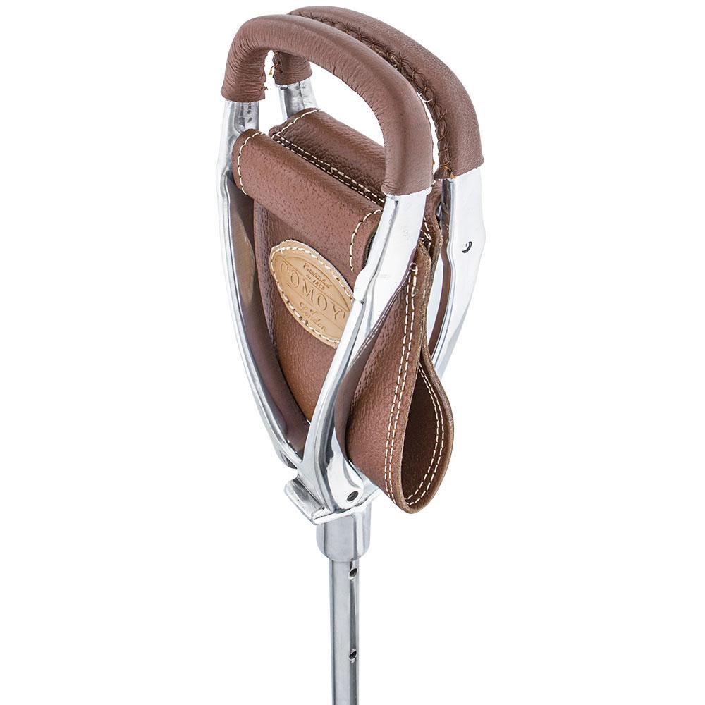 Comoys Genuine Leather Adjustable Cane Hammock Chair w/ Carry Bag - Black Shaft