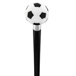 Comoys Soccer Ball Walking Cane with Custom Shaft and Collar