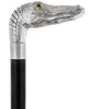 Comoys Alligator Nickel Plated Handle Italian Handle Cane w/ Custom Shaft & Collar