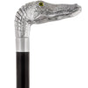 Comoys Alligator Nickel Plated Handle Italian Handle Cane w/ Custom Shaft & Collar
