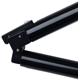 Dapper Products Folding Offset Walking Cane With Folding, Adjustable Black Aluminum Shaft