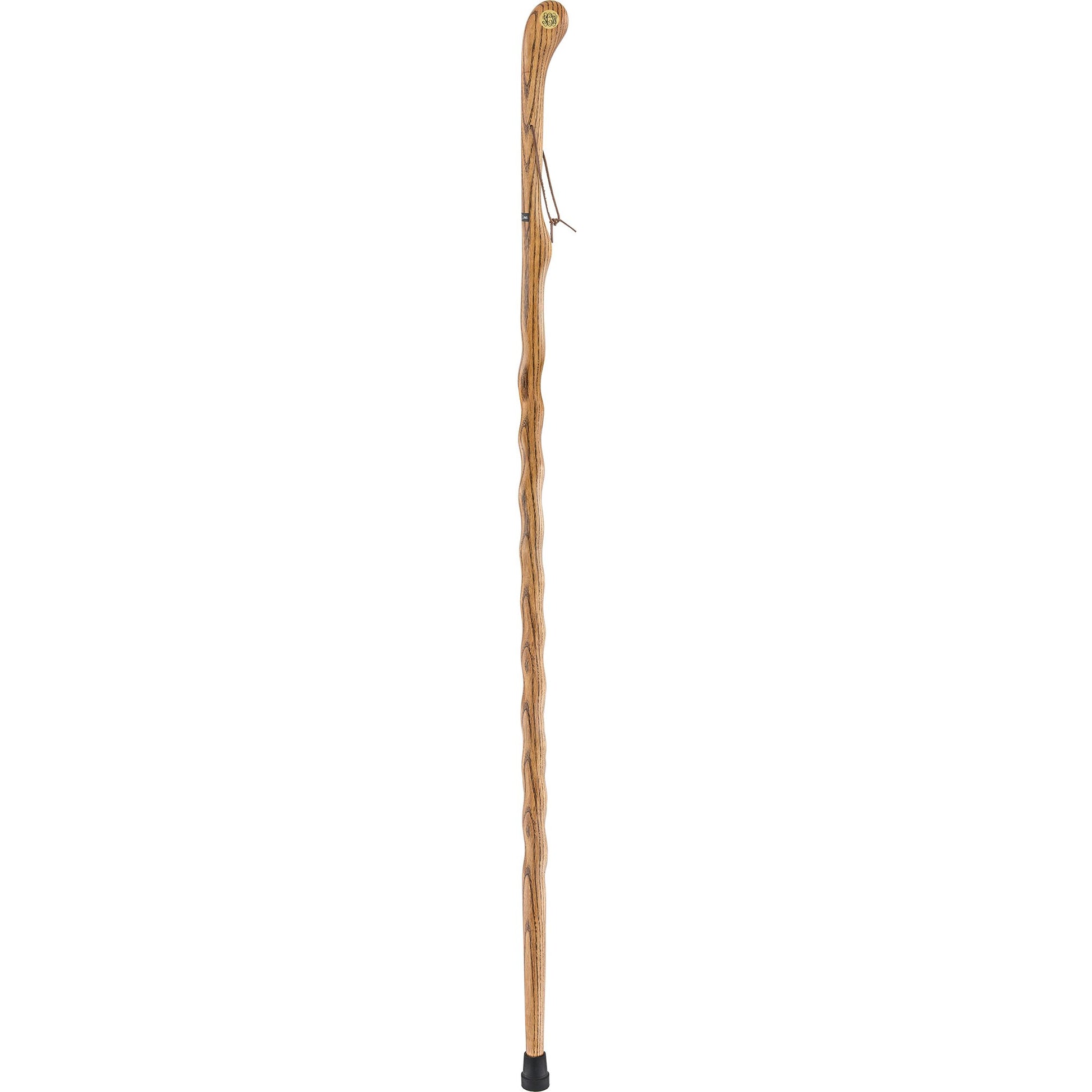 Fashionable Canes Brown Ash Riverbend Hiking Staff with Engraving