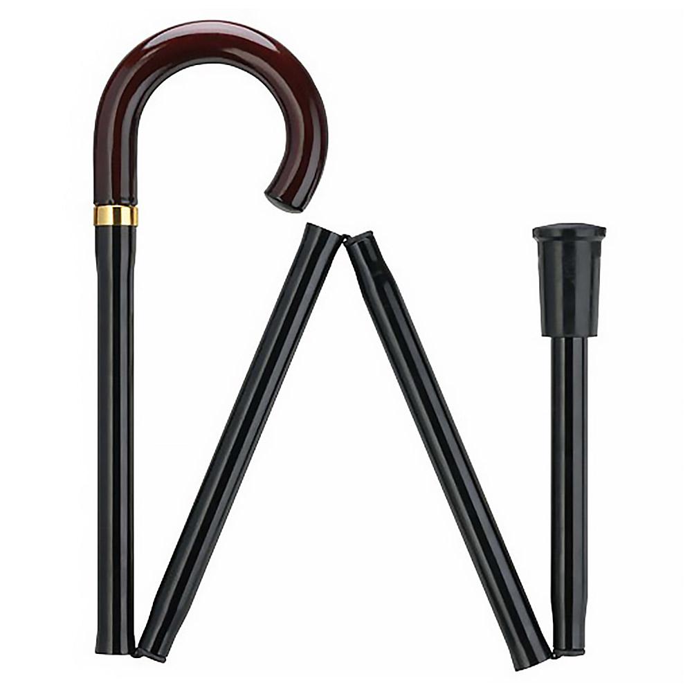 Fashionable Canes Crook Handle Non-Adjustable Folding Cane