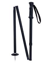 Fashionable Canes Folding Backpack Hiking Staff -Black