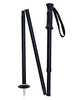 Fashionable Canes Folding Backpack Hiking Staff -Black