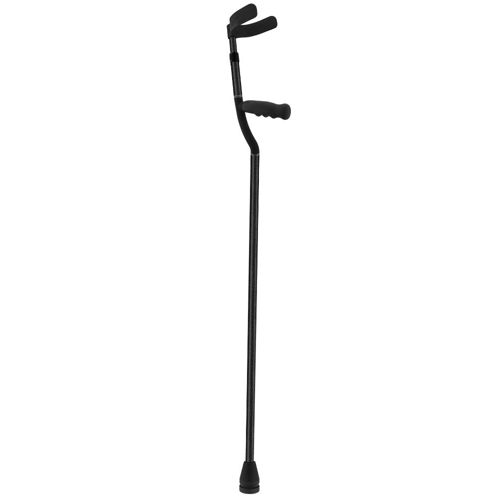 Fashionable Canes All Composite Black Adjustable Carbon Fiber Forearm Crutch