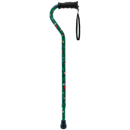 Fashionable Canes American Songbird Aluminum Adjustable Offset Walking Cane w/ SafeTbase