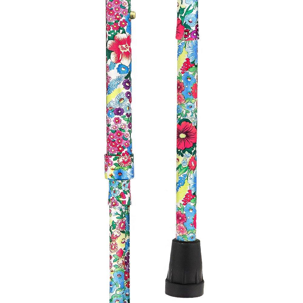 Fashionable Canes Beautiful Bouquet Adjustable Folding Cane w/ SafeTbase