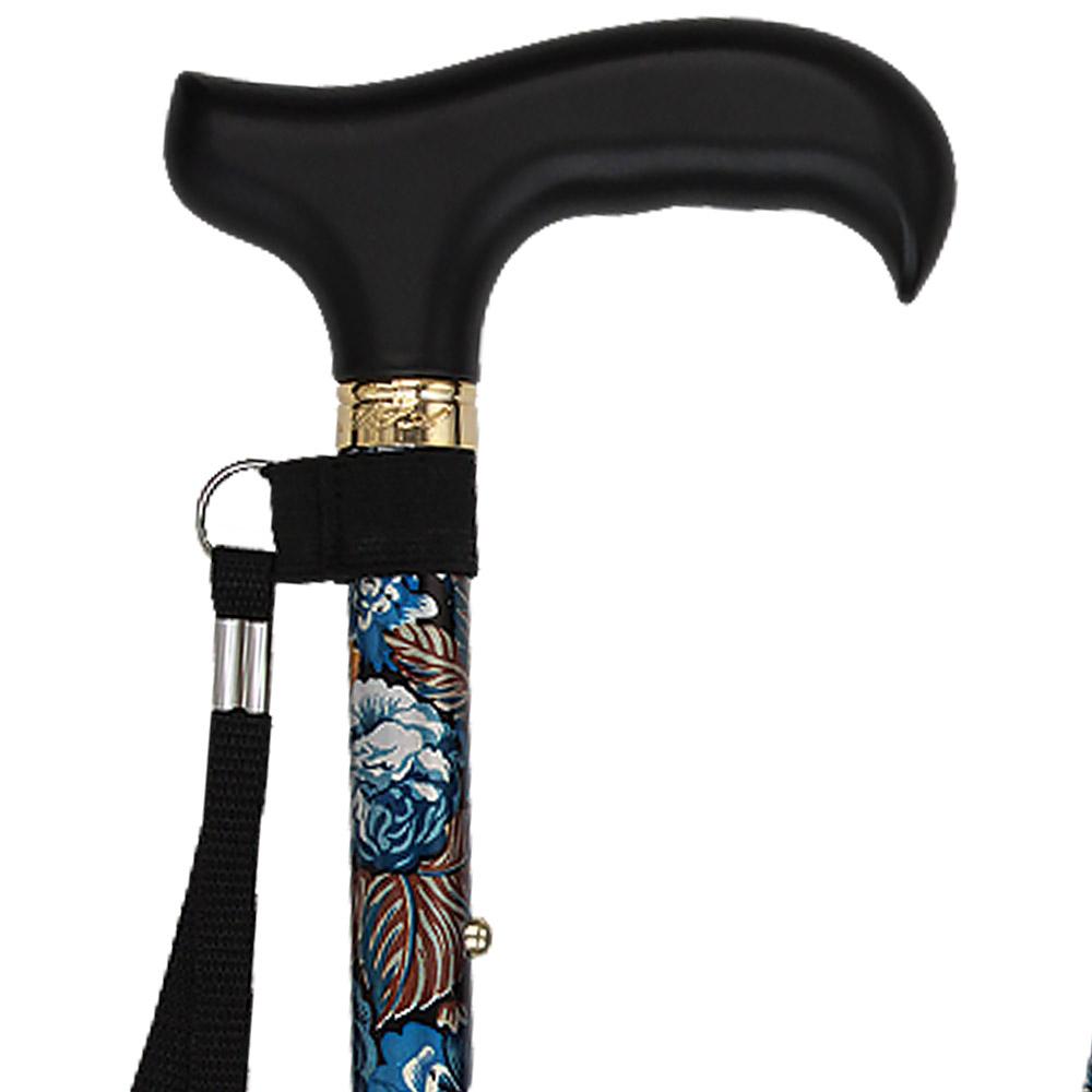 Fashionable Canes Evening Splendor Adjustable Folding Cane w/ SafeTbase
