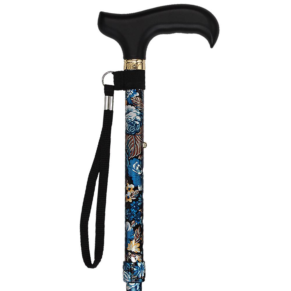 Fashionable Canes Evening Splendor Adjustable Folding Cane w/ SafeTbase
