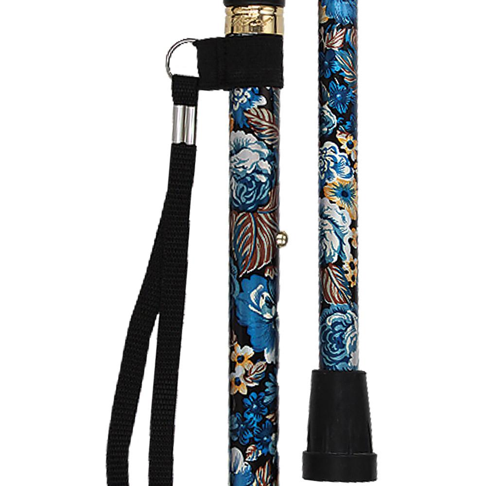 Fashionable Canes Evening Splendor Adjustable Folding Cane w/ SafeTbase