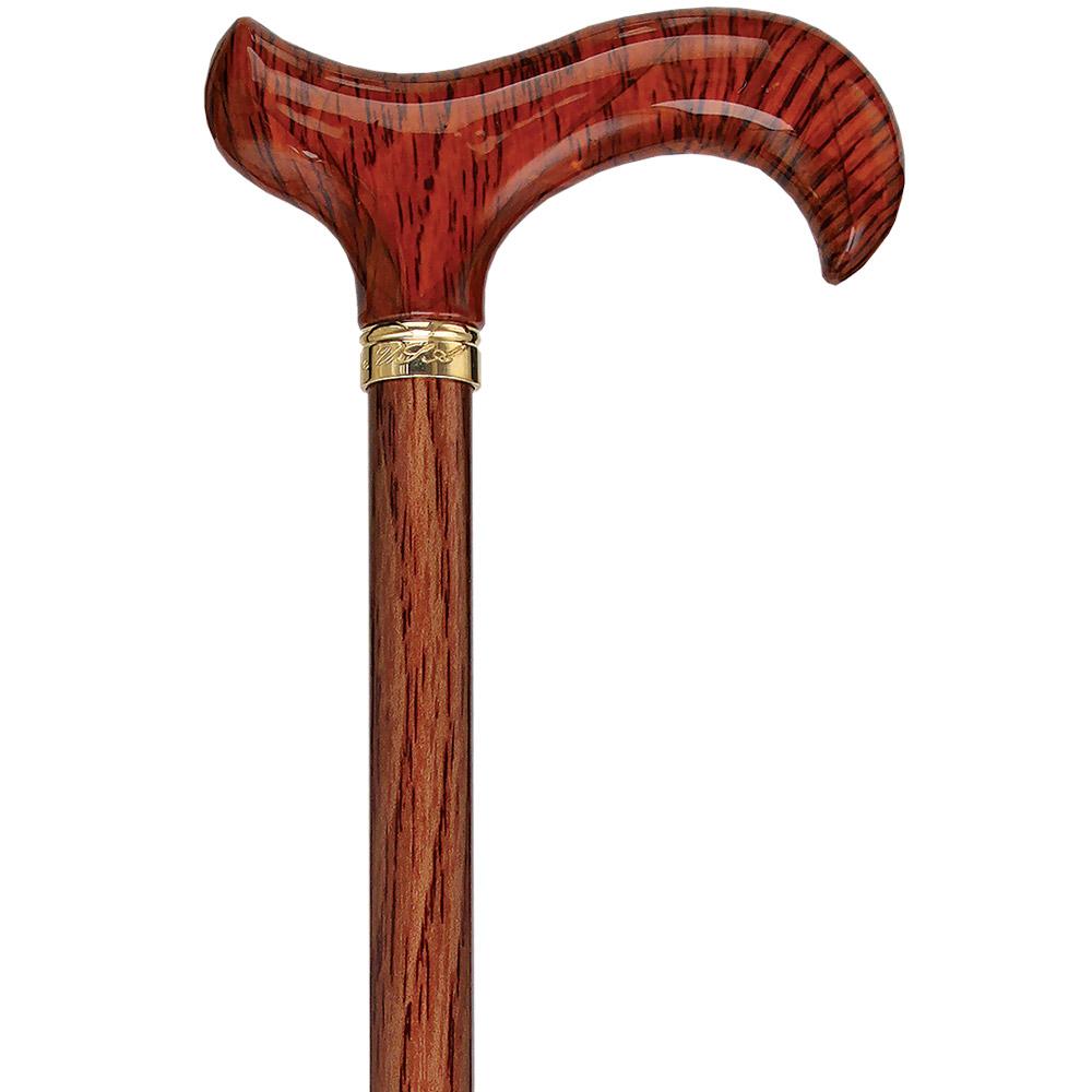 Fashionable Canes Realistic Wood Designer Adjustable Cane w/ SafeTbase